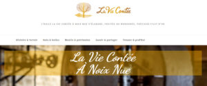 Visuel de la page d'accueil du site Web La Vie Contée