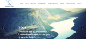 Visuel de la page d'accueil du site Web Le yoga de Fanny