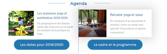 Visuel de la page d'accueil : agenda du yoga de Fanny