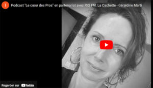 Visuel podcast Géraldine Marti pour La Cachette