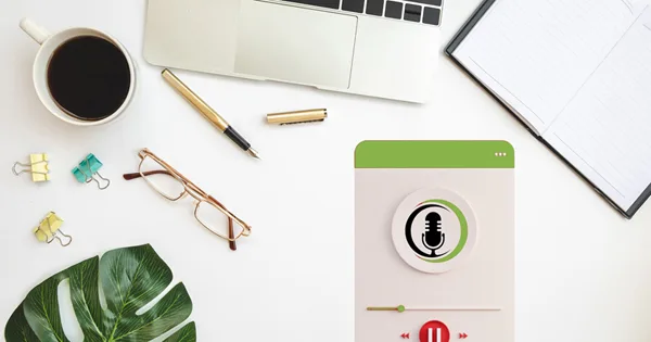 Visuel illustrant la page relative aux podcasts de La Griffe Éditoriale